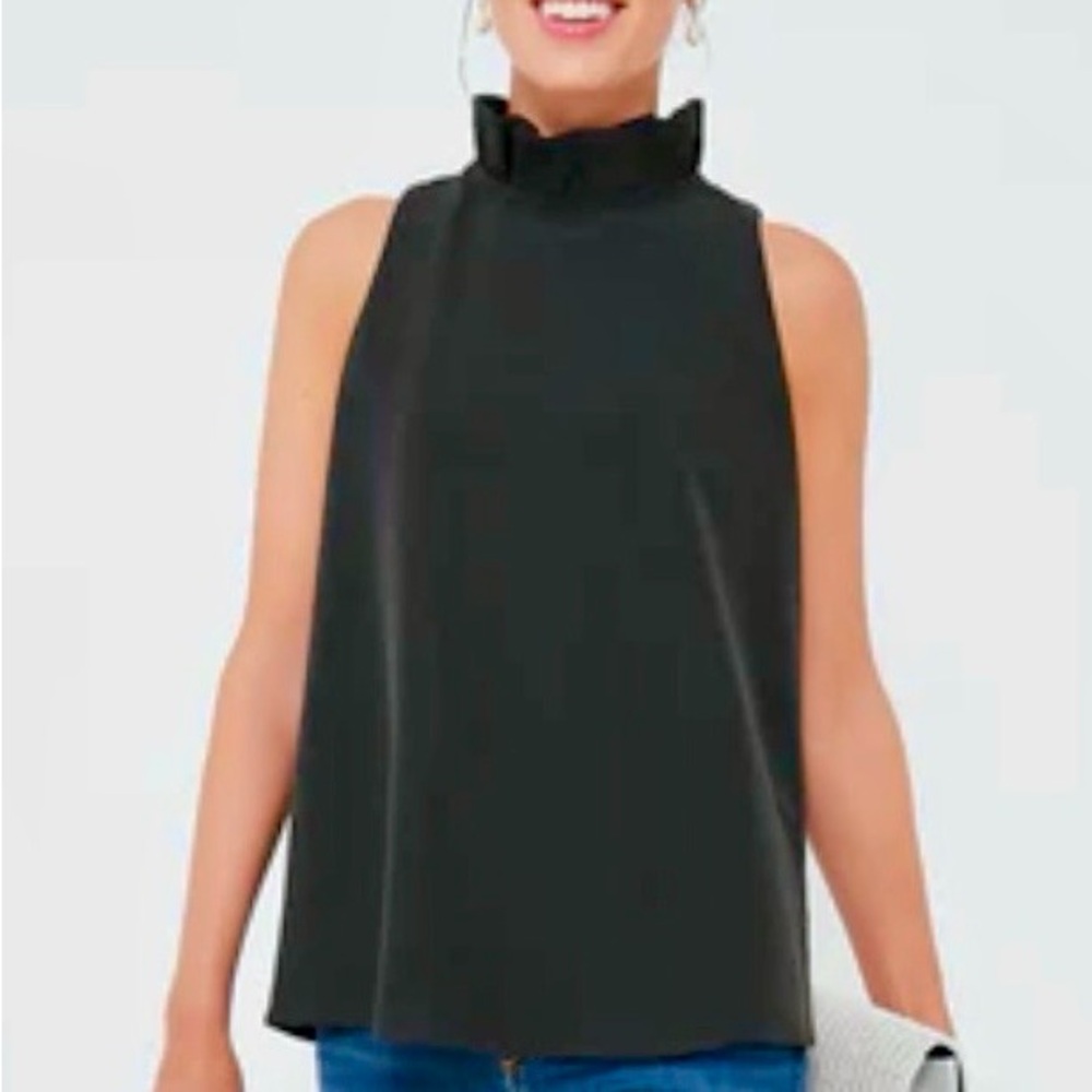 NWOT Flattering, high-neck, flared swing top. Versatile bow in the back.